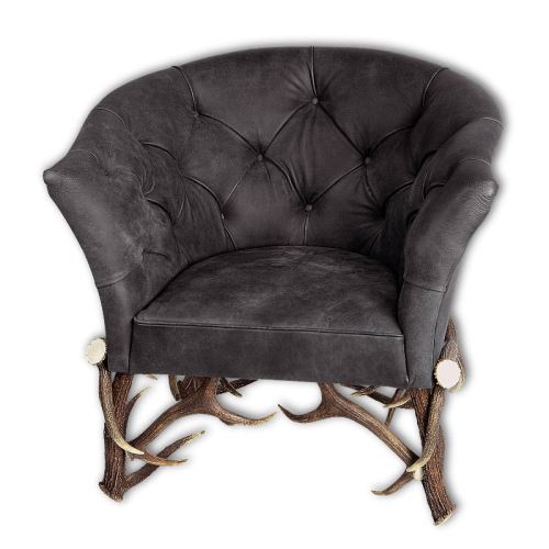 Poltrona con vere corna di cervo. M: 90x75cm x H 85cm 111110